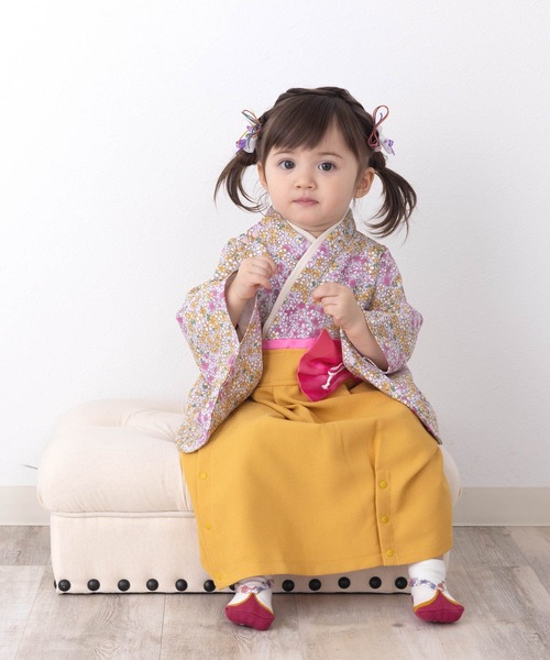 【セール】和柄ちりめん 袴ロンパース [お誕生日 お食い初め お宮参り］【ZOZO限定カラー】（着物）｜SweetMommy（スウィートマミー）