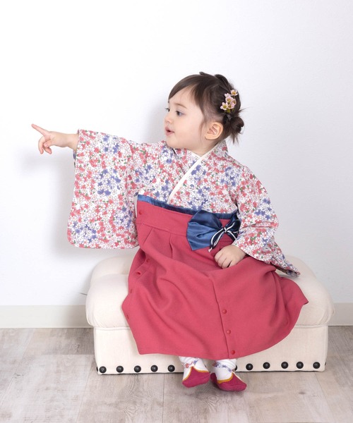 【セール】和柄ちりめん 袴ロンパース [お誕生日 お食い初め お宮参り］【ZOZO限定カラー】（着物）｜SweetMommy（スウィートマミー）