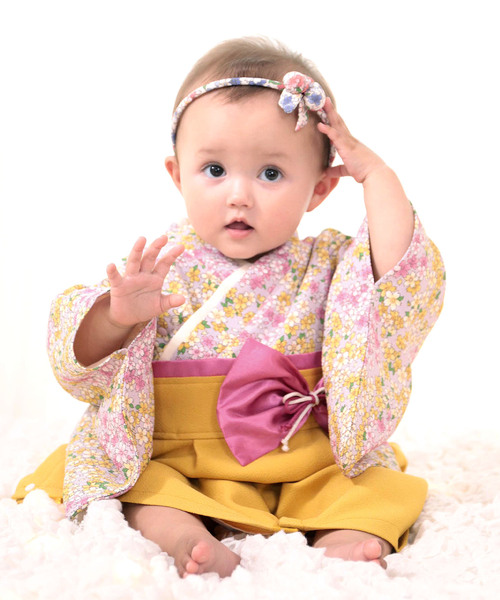 【セール】和柄ちりめん 袴ロンパース [お誕生日 お食い初め お宮参り］【ZOZO限定カラー】（着物）｜SweetMommy（スウィートマミー）