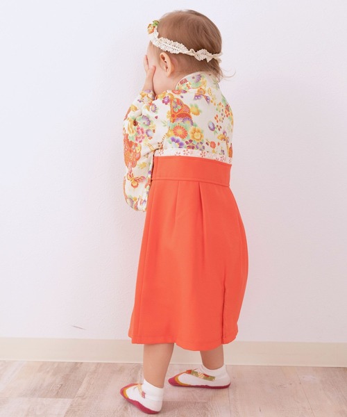 【セール】和柄ちりめん 袴ロンパース [お誕生日 お食い初め お宮参り］【ZOZO限定カラー】（着物）｜SweetMommy（スウィートマミー）