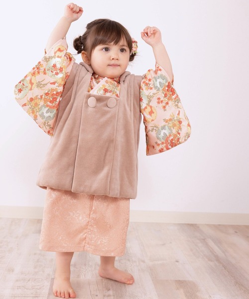 【セール】和柄ちりめん 袴ロンパース [お誕生日 お食い初め お宮参り］【ZOZO限定カラー】（着物）｜SweetMommy（スウィートマミー）