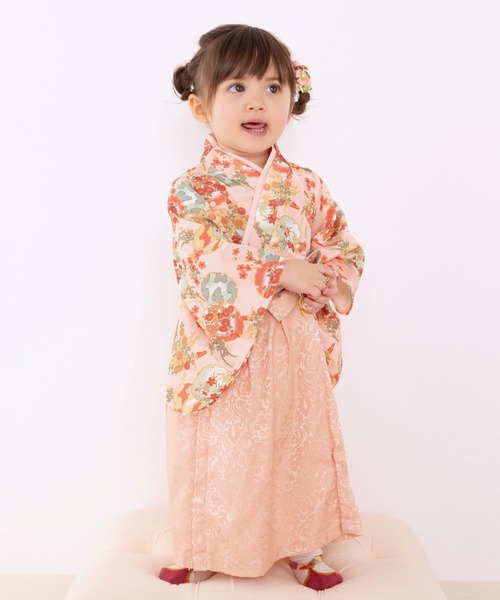【セール】和柄ちりめん 袴ロンパース [お誕生日 お食い初め お宮参り］【ZOZO限定カラー】（着物）｜SweetMommy（スウィートマミー）