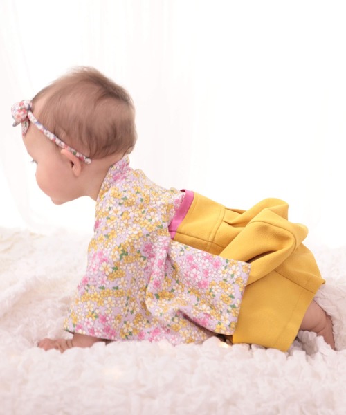 【セール】和柄ちりめん 袴ロンパース [お誕生日 お食い初め お宮参り］【ZOZO限定カラー】（着物）｜SweetMommy（スウィートマミー）