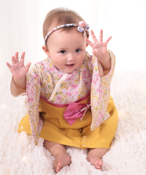 【セール】和柄ちりめん 袴ロンパース [お誕生日 お食い初め お宮参り］【ZOZO限定カラー】（着物）｜SweetMommy（スウィートマミー）