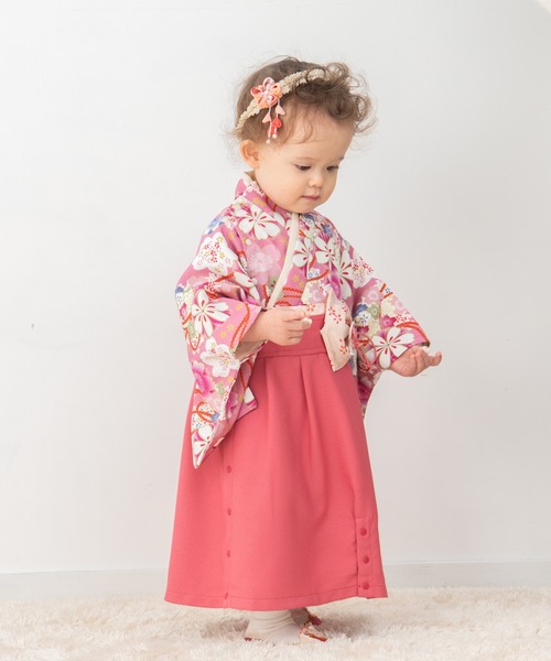 【セール】和柄ちりめん 袴ロンパース [お誕生日 お食い初め お宮参り］【ZOZO限定カラー】（着物）｜SweetMommy（スウィートマミー）