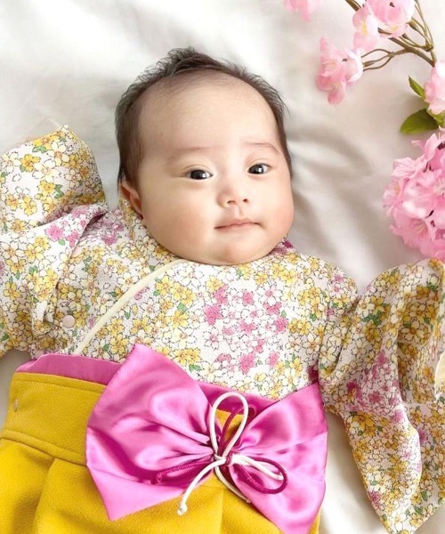 【セール】和柄ちりめん 袴ロンパース [お誕生日 お食い初め お宮参り］【ZOZO限定カラー】（着物）｜SweetMommy（スウィートマミー）