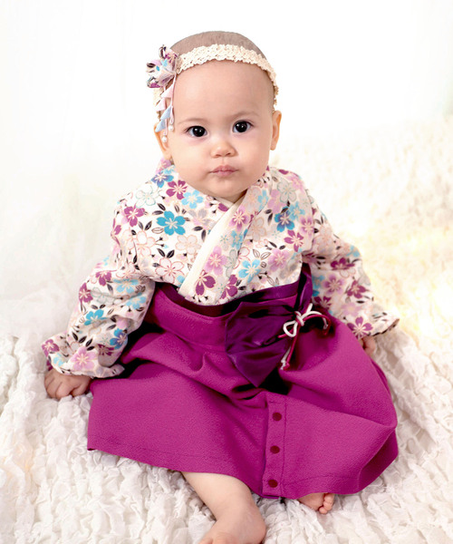 【セール】和柄ちりめん 袴ロンパース [お誕生日 お食い初め お宮参り］【ZOZO限定カラー】（着物）｜SweetMommy（スウィートマミー）