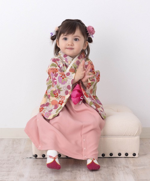 【セール】和柄ちりめん 袴ロンパース [お誕生日 お食い初め お宮参り］【ZOZO限定カラー】（着物）｜SweetMommy（スウィートマミー）