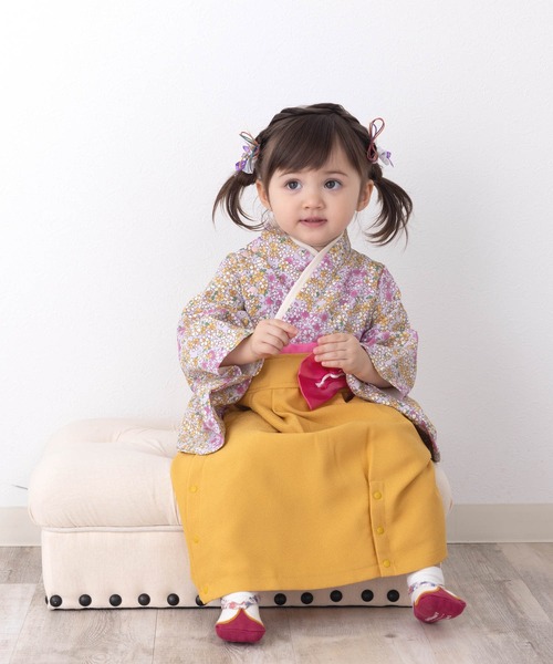 【セール】和柄ちりめん 袴ロンパース [お誕生日 お食い初め お宮参り］【ZOZO限定カラー】（着物）｜SweetMommy（スウィートマミー）