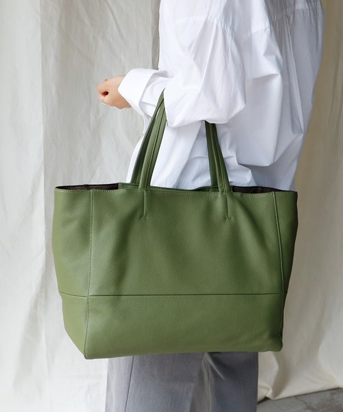 VitaFelice（ヴィータフェリーチェ）の「本牛革トートバッグ（ビジネスバッグ・メンズ・ブラック/ブラウン系その他/ネイビー/ベージュ系その他/アッシュグレー/カーキ・FREE）」の5枚目の写真