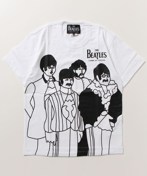 COMME des GARCONS■ギャルソン ビートルズ Tシャツ 白黒 コムデギャルソン ビートルズ ロゴTシャツ（CDG BEATLES