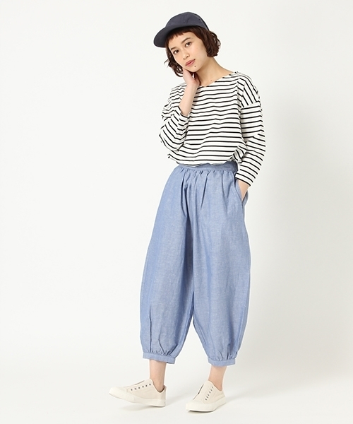 studio CLIP（スタディオクリップ）の「【WEB限定販売】コットンリネンバルーンパンツ（その他パンツ・レディース・ブラック/ライトブルー/ネイビー・MEDIUM/LARGE）」の5枚目の写真