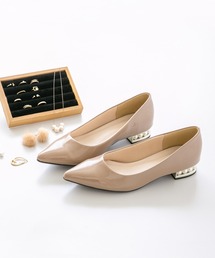 大人上品 パールヒールパンプス