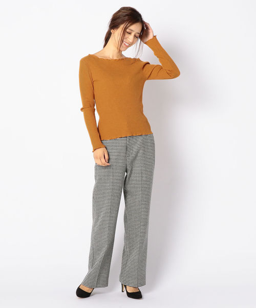 SHIPS（シップス）の「ギャラクシーリブトップス（Tシャツ/カットソー・レディース・ホワイト/ブラック/オレンジ/オリーブ・ONE SIZE）」の8枚目の写真