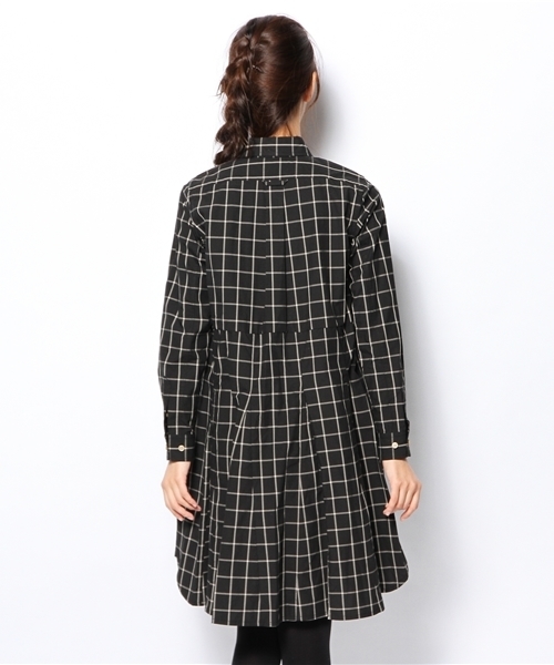 BEAMS BOY（ビームスボーイ）の「BEAMS BOY / タイプライター アンブレラ ワンピース（ワンピース・レディース・ブラック/ベージュ・ONE SIZE）」の5枚目の写真