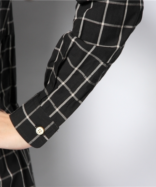 BEAMS BOY（ビームスボーイ）の「BEAMS BOY / タイプライター アンブレラ ワンピース（ワンピース・レディース・ブラック/ベージュ・ONE SIZE）」の8枚目の写真