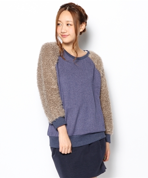 ROSE BUD(ローズバッド)の「【GISELe11月号掲載】LCTT-13241 LOOP YARN P/O(スウェット・レディース・ネイビー/ミックスグレー/チャコールグレー・ONE SIZE)」の1枚目の写真