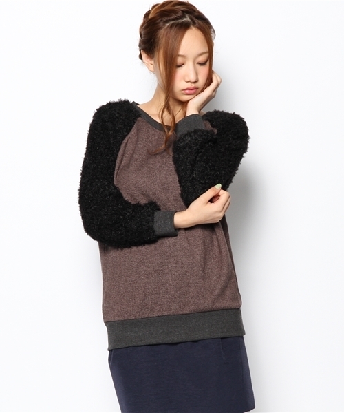 ROSE BUD(ローズバッド)の「【GISELe11月号掲載】LCTT-13241 LOOP YARN P/O(スウェット・レディース・ネイビー/ミックスグレー/チャコールグレー・ONE SIZE)」の2枚目の写真