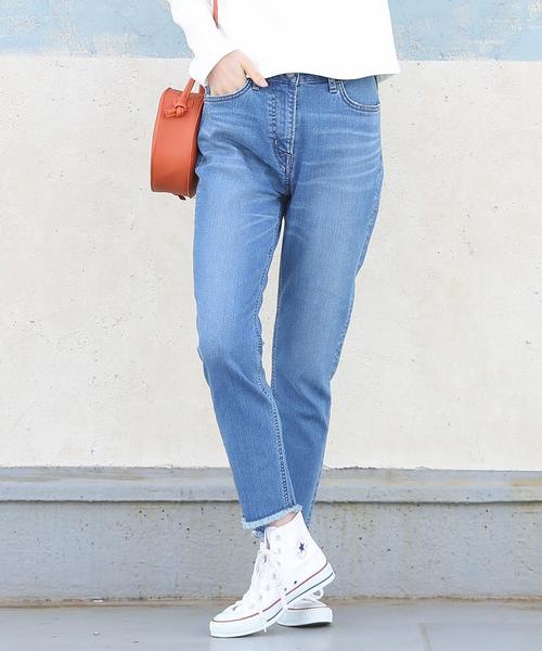 coen(コーエン)の「ストレッチデニムスリムクロップドパンツ(デニムパンツ・レディース・ライトブルー/ネイビー・LARGE/SMALL/MEDIUM)」の15枚目の写真