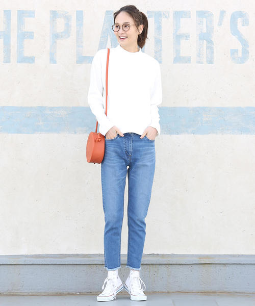 coen(コーエン)の「ストレッチデニムスリムクロップドパンツ(デニムパンツ・レディース・ライトブルー/ネイビー・LARGE/SMALL/MEDIUM)」の16枚目の写真