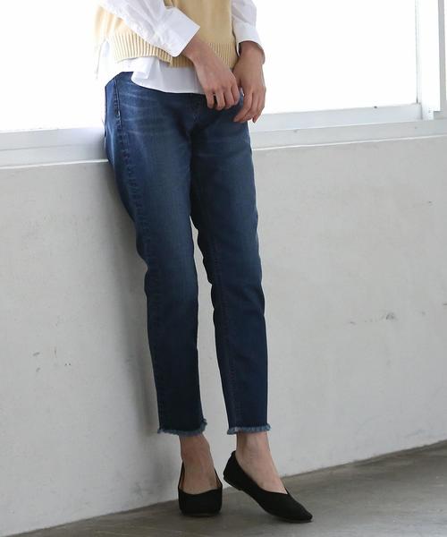 coen(コーエン)の「ストレッチデニムスリムクロップドパンツ(デニムパンツ・レディース・ライトブルー/ネイビー・LARGE/SMALL/MEDIUM)」の21枚目の写真