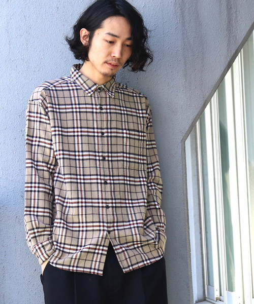 Confirm（コンファーム）の「Confirm / コンファーム チェックネルシャツ（シャツ/ブラウス・メンズ・ブラック/ベージュ/ネイビー/ブラウン/グレー/レッド・M/L）」の5枚目の写真