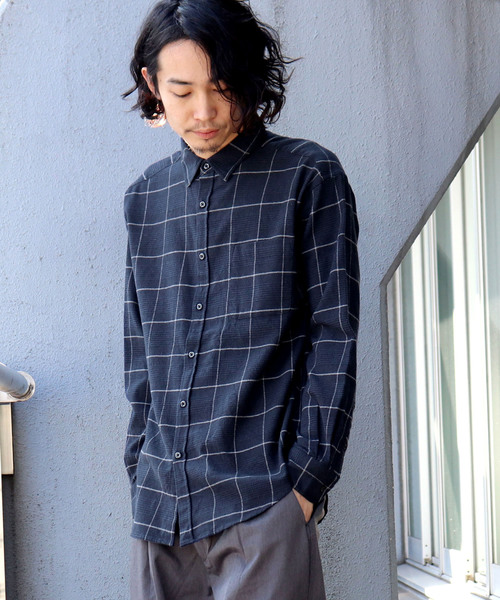 Confirm（コンファーム）の「Confirm / コンファーム チェックネルシャツ（シャツ/ブラウス・メンズ・ブラック/ベージュ/ネイビー/ブラウン/グレー/レッド・M/L）」の6枚目の写真