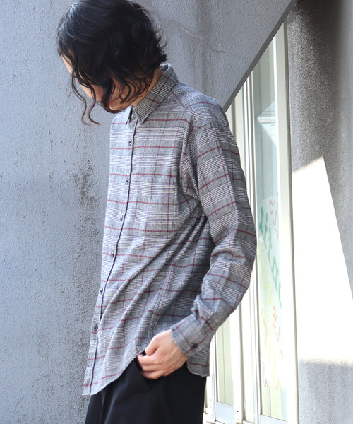 Confirm（コンファーム）の「Confirm / コンファーム チェックネルシャツ（シャツ/ブラウス・メンズ・ブラック/ベージュ/ネイビー/ブラウン/グレー/レッド・M/L）」の3枚目の写真