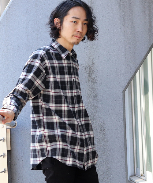 Confirm（コンファーム）の「Confirm / コンファーム チェックネルシャツ（シャツ/ブラウス・メンズ・ブラック/ベージュ/ネイビー/ブラウン/グレー/レッド・M/L）」の2枚目の写真
