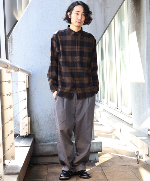 Confirm（コンファーム）の「Confirm / コンファーム チェックネルシャツ（シャツ/ブラウス・メンズ・ブラック/ベージュ/ネイビー/ブラウン/グレー/レッド・M/L）」の12枚目の写真