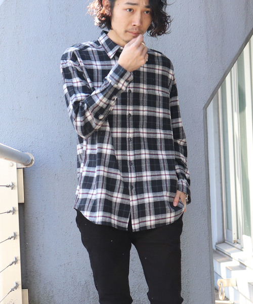 Confirm（コンファーム）の「Confirm / コンファーム チェックネルシャツ（シャツ/ブラウス・メンズ・ブラック/ベージュ/ネイビー/ブラウン/グレー/レッド・M/L）」の16枚目の写真