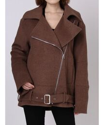 EMODA | バルキーコンプレッションコート(ライダースジャケット)