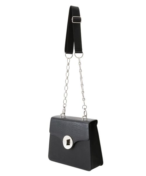 MURUA（ムルーア）の「スクエアメタルショルダーBAG（ショルダーバッグ・レディース・ブラック/ベージュ/ライトグリーン・FREE）」の10枚目の写真