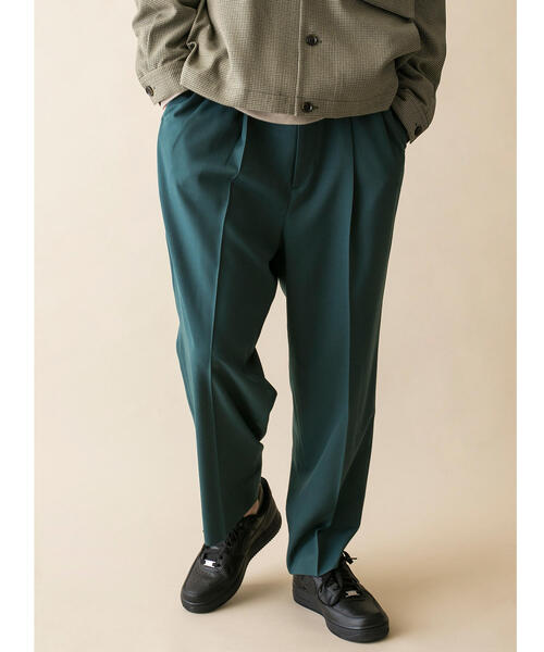MONKEY TIME（モンキータイム）の「＜monkey time＞  TW TWILL WIDE 2P PANTS/ワイドパンツ（スラックス・メンズ・ブラック/ダークグリーン/ブラウン・SMALL/MEDIUM/LARGE）」の18枚目の写真