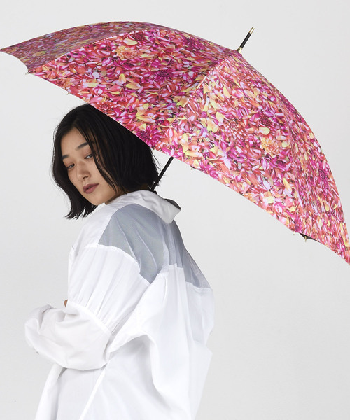 Wpc.（ダブリュピーシー）の「plantica×Wpc. フラワーアンブレラ ロング（長傘・レディース・ブラック/ネイビー/ピンク/オレンジ/ブルー/ブラック系その他・FREE）」の8枚目の写真