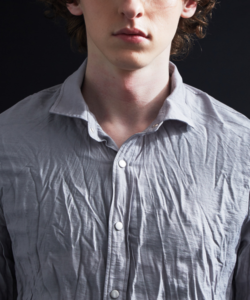 5351 POUR LES HOMMES(ゴーサンゴーイチプールオム)の「エアリーツイル製品ワッシャーシャツ(シャツ/ブラウス・メンズ・ブラック/ネイビー/グリーン・44/46/48/50)」の22枚目の写真