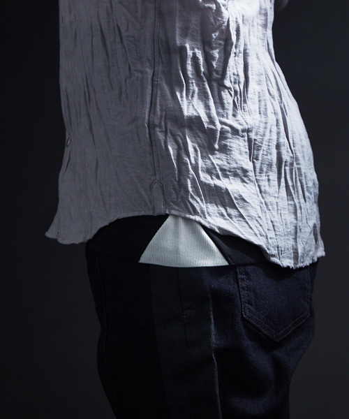 5351 POUR LES HOMMES(ゴーサンゴーイチプールオム)の「エアリーツイル製品ワッシャーシャツ(シャツ/ブラウス・メンズ・ブラック/ネイビー/グリーン・44/46/48/50)」の19枚目の写真