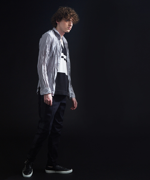 5351 POUR LES HOMMES(ゴーサンゴーイチプールオム)の「エアリーツイル製品ワッシャーシャツ(シャツ/ブラウス・メンズ・ブラック/ネイビー/グリーン・44/46/48/50)」の17枚目の写真