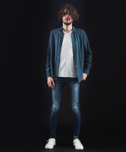 5351 POUR LES HOMMES(ゴーサンゴーイチプールオム)の「エアリーツイル製品ワッシャーシャツ(シャツ/ブラウス・メンズ・ブラック/ネイビー/グリーン・44/46/48/50)」の11枚目の写真