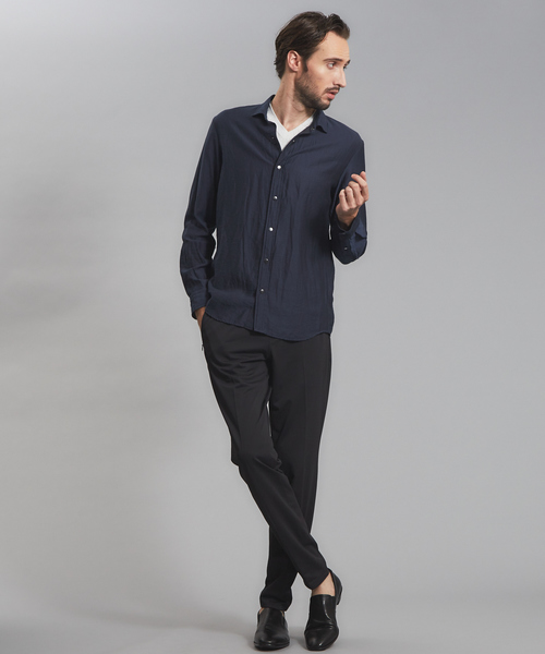 5351 POUR LES HOMMES(ゴーサンゴーイチプールオム)の「エアリーツイル製品ワッシャーシャツ(シャツ/ブラウス・メンズ・ブラック/ネイビー/グリーン・44/46/48/50)」の8枚目の写真
