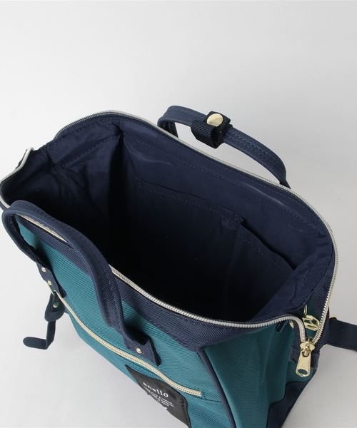 anello(アネロ)の「【anello / アネロ】ポリエステル口金2WAYミニショルダーバッグ(ショルダーバッグ・レディース・ライトグレー/ライトブルー/ブラック/ネイビー/グレー/カーキ/ブルー/カモフラージュ/マスタード/チャコールグレー×ブラック/ブルーグリーン/トリコロール/ダークオレンジ/ブラック×グリーン/グレー×ピンク/イエロー×グレー/ピンク/グレー系その他・FREE)」の19枚目の写真