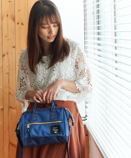 anello(アネロ)の「【anello / アネロ】ポリエステル口金2WAYミニショルダーバッグ(ショルダーバッグ・レディース・ライトグレー/ライトブルー/ブラック/ネイビー/グレー/カーキ/ブルー/カモフラージュ/マスタード/チャコールグレー×ブラック/ブルーグリーン/トリコロール/ダークオレンジ/ブラック×グリーン/グレー×ピンク/イエロー×グレー/ピンク/グレー系その他・FREE)」の12枚目の写真