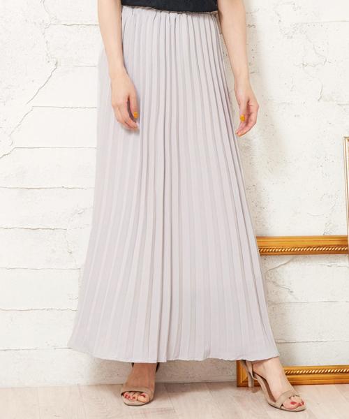 Girly Doll（ガーリードール）の「花柄 ロングプリーツスカート（スカート・レディース・ホワイト系その他/レオパード/ドット/ブラック系その他/グレー系その他/ブラック系その他2/ブラック/グリーン系その他2/グリーン系その他/グレー/ホワイト系その他2/ブルー/ベージュ・M/L）」の18枚目の写真