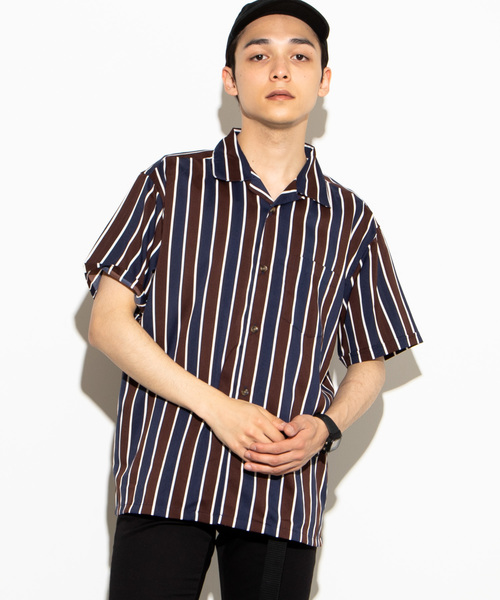 WEGO（ウィゴー）の「WEGO/クラブストライプ開襟ポプリンシャツ（シャツ/ブラウス・メンズ・その他1/その他2/その他3/その他4/その他8/その他7/その他6/その他5・MEDIUM/LARGE）」の4枚目の写真