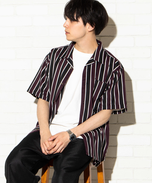 WEGO（ウィゴー）の「WEGO/クラブストライプ開襟ポプリンシャツ（シャツ/ブラウス・メンズ・その他1/その他2/その他3/その他4/その他8/その他7/その他6/その他5・MEDIUM/LARGE）」の5枚目の写真