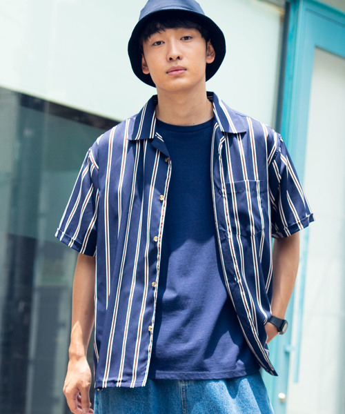 WEGO（ウィゴー）の「WEGO/クラブストライプ開襟ポプリンシャツ（シャツ/ブラウス・メンズ・その他1/その他2/その他3/その他4/その他8/その他7/その他6/その他5・MEDIUM/LARGE）」の8枚目の写真