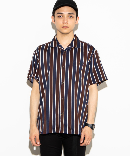 WEGO（ウィゴー）の「WEGO/クラブストライプ開襟ポプリンシャツ（シャツ/ブラウス・メンズ・その他1/その他2/その他3/その他4/その他8/その他7/その他6/その他5・MEDIUM/LARGE）」の9枚目の写真