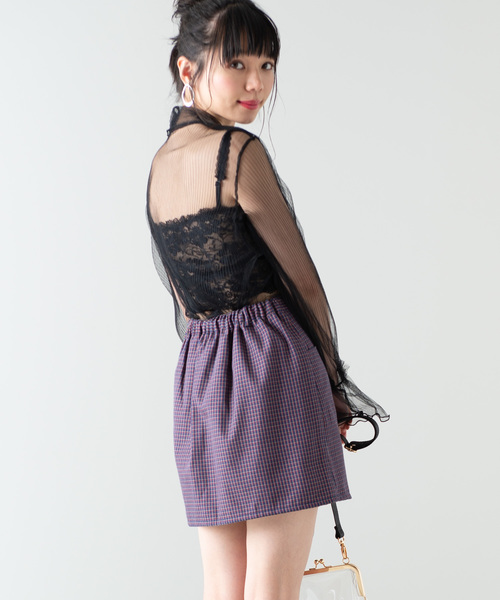 WEGO（ウィゴー）の「WEGO/チュールリボンブラウス（シャツ/ブラウス・レディース・ホワイト/ブラック・FREE）」の7枚目の写真