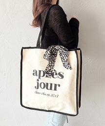 apres jour（アプレジュール）の「スカーフ付きキャンバスバッグ（トートバッグ）」