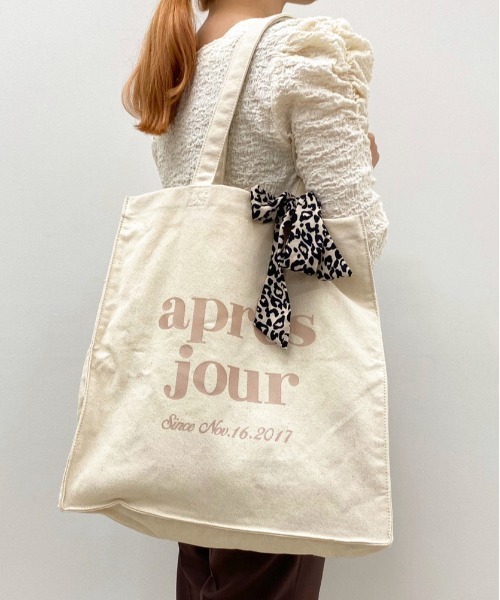 大人気新品をすべて スカーフ付きキャンバスバッグ（トートバッグ）｜apres jour バッグ